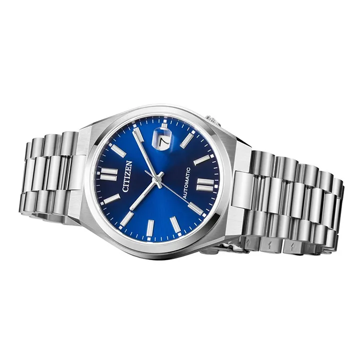 CITIZEN Mechanical Movement Stainless Steel Strap Watch Men's Watches Blue Dial-2