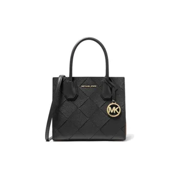 MICHAEL KORS Cow Leather Trunk Bag Crossbody Bag Shoulder Bag Handbag Medium Size Women's Black