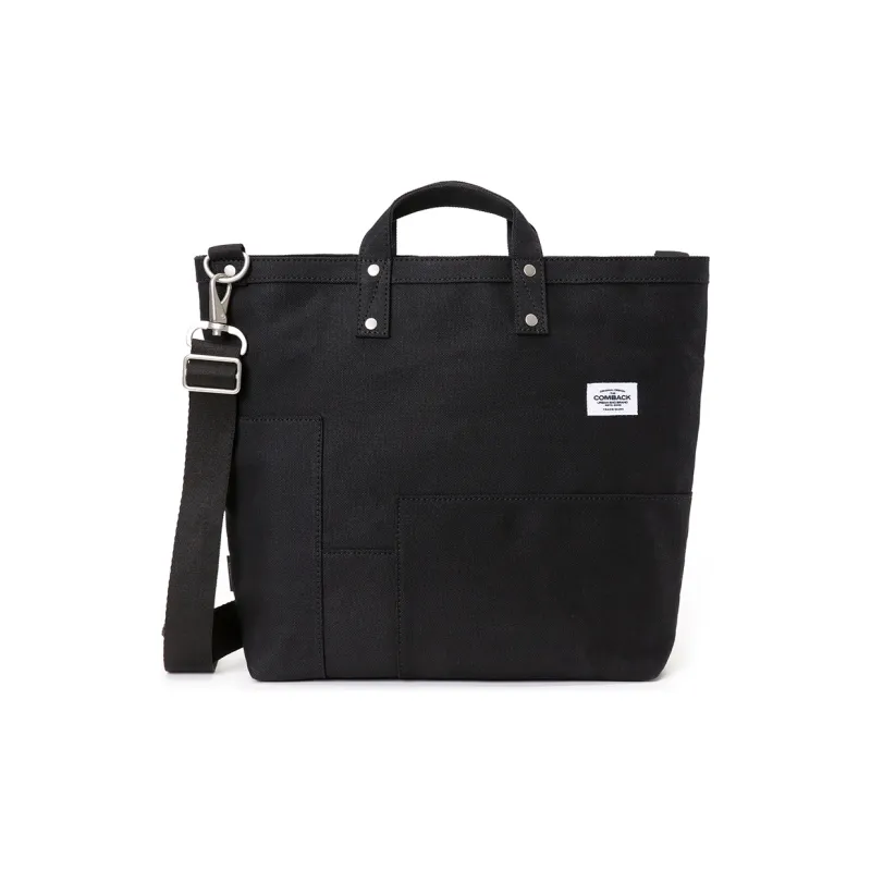COMBACK Canvas Bag, Shoulder Bag, Crossbody Bag, Handbag Medium Size Men's Earth Tone/Black-4