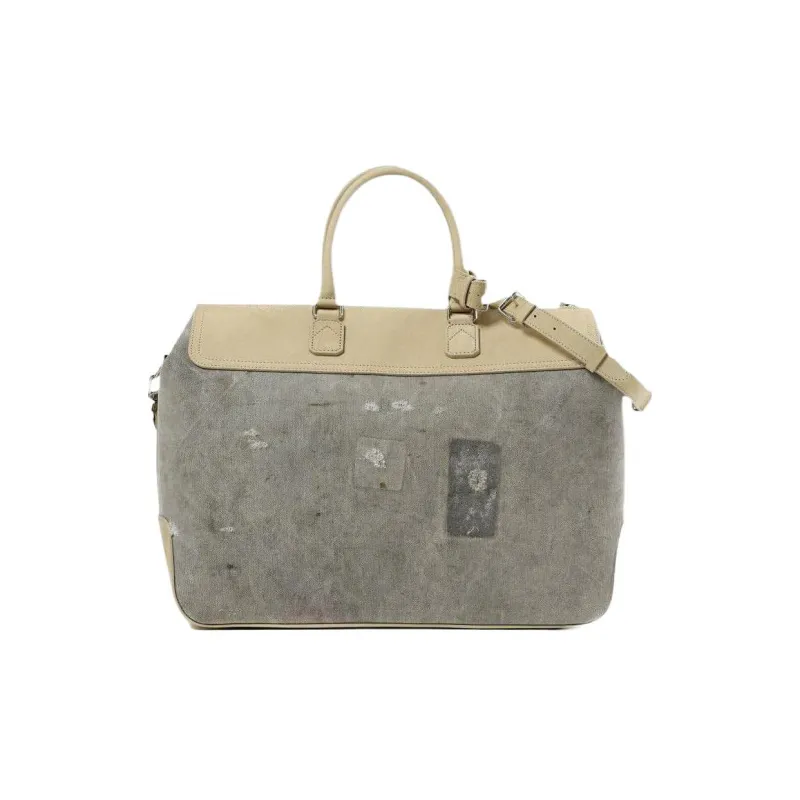 READYMADE Cotton With Leather One Shoulder Handbag Unisex White-3