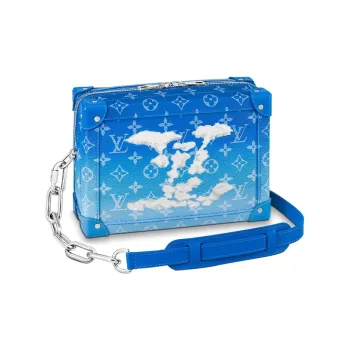 LOUIS VUITTON SOFT TRUNK Canvas Bag, Small Square Bag, Box Bag, Shoulder Bag Men's Blue