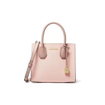 MICHAEL KORS Mercer Leather Trunk Bag Portable Crossbody Bag Shoulder Bag Small Size Women's Cherry Blossom Pink