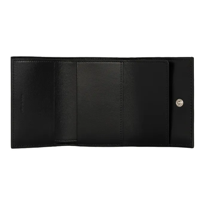CELINE Grained Calfskin Wallet Men's Black-4