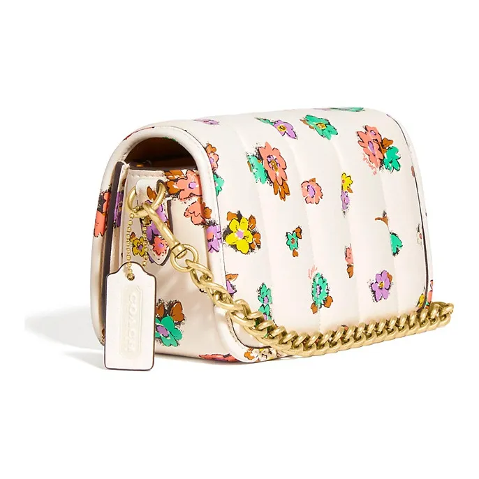COACH Dinky Nappa Leather Shoulder Bag Crossbody Bag Mini Women's White-1
