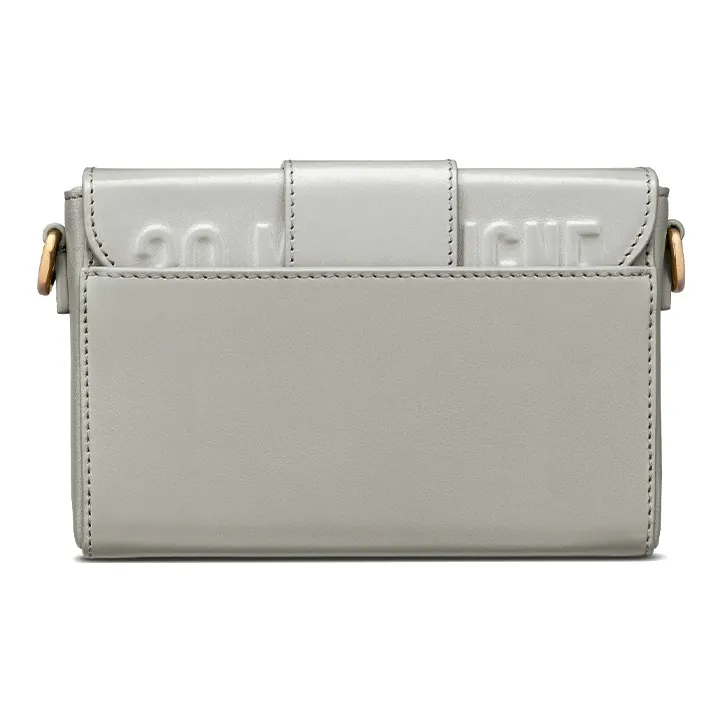 DIOR 30 Montaigne Smooth Cow Leather Handbag, Shoulder Bag Women's Gray-1