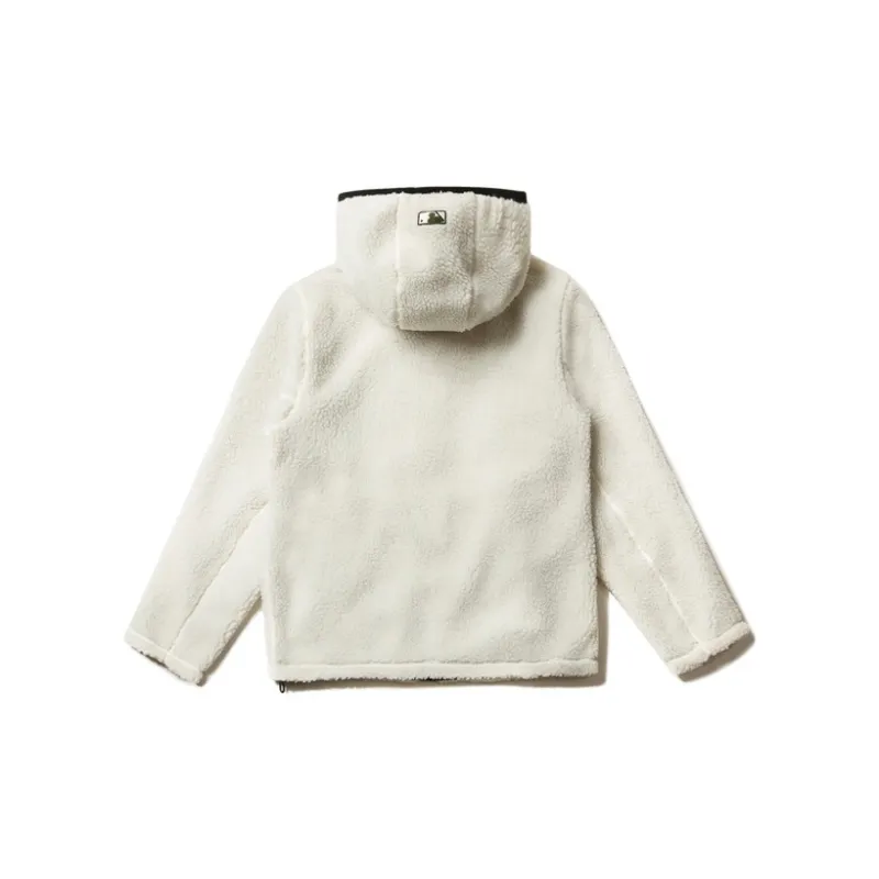 MLB New York Yankees Velvet Jackets Unisex Ivory White-1