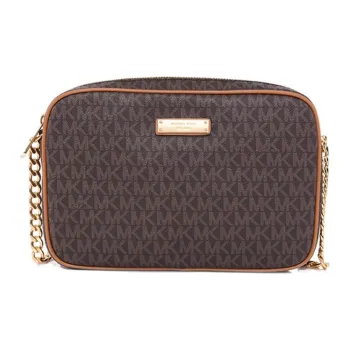 MICHAEL KORS Crossbodies Leather Camera Bag, Shoulder Bag, Crossbody Bag Regular Women's Brown & Multicolor