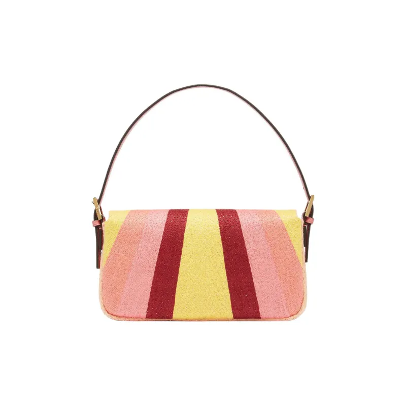 FENDI Baguette Satin Shoulder Bag, Handbag Medium Size Women's-2