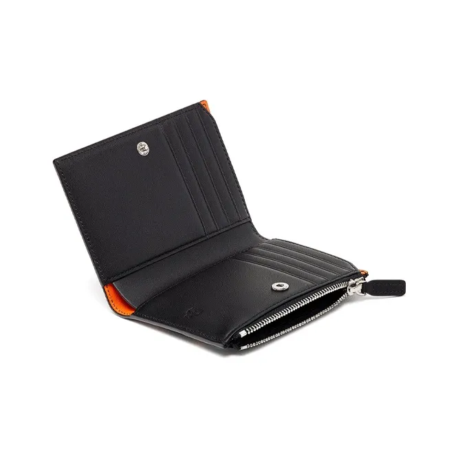 MCM Coated Canvas Coin Purse Money Clip Card Holder Mini Men's Black-2