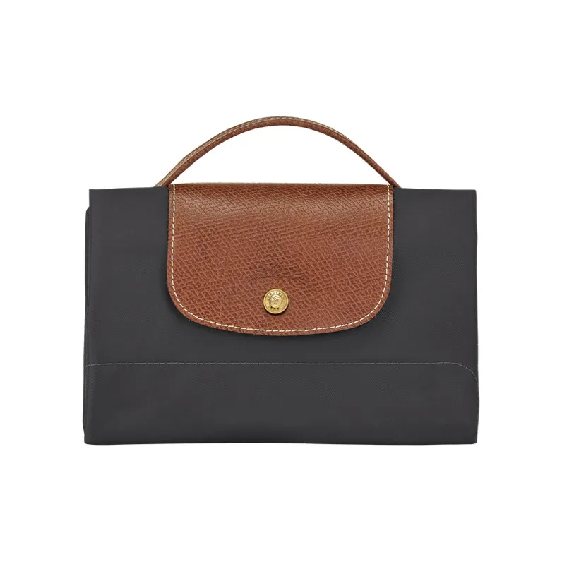 LONGCHAMP Le Pliage Fabric Handbags Briefcases Small Size Unisex Metal Gray-2