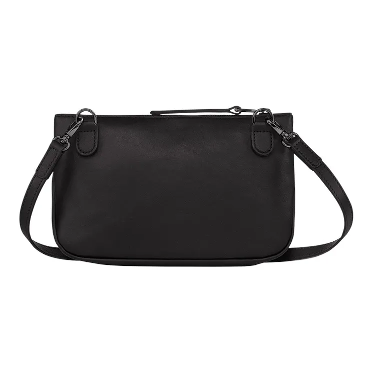 LONGCHAMP 3D Leather Shoulder Bag Crossbody Bag Women's Black-2