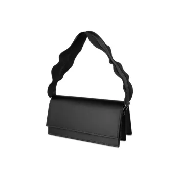 INJOYLIFE Cow Leather Trunk Bag, Shoulder Bag Small Size Women's Black