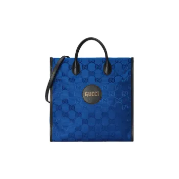 GUCCI Off The Grid Nylon Fabric Tote Bag, Shopping Bag, Handbag Unisex Blue