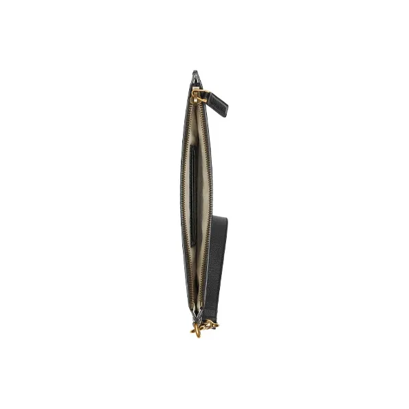 GUCCI Marmont Grain Leather Clutch Men's Black-4