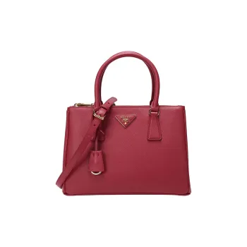 PRADA Leather Handbag, Shoulder Bag Women's Red