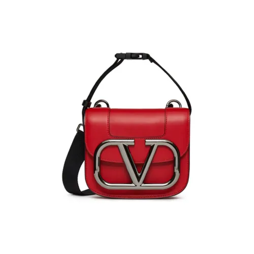 Valentino Leather Crossbody Bag Men's Red