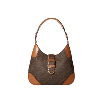 MICHAEL KORS Lillian Polyester Shoulder Bag Medium Size Women's Acorn Brown