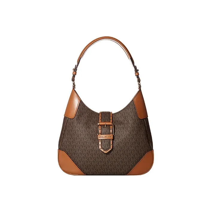MICHAEL KORS Lillian Polyester Shoulder Bag Medium Size Women's Acorn Brown-0