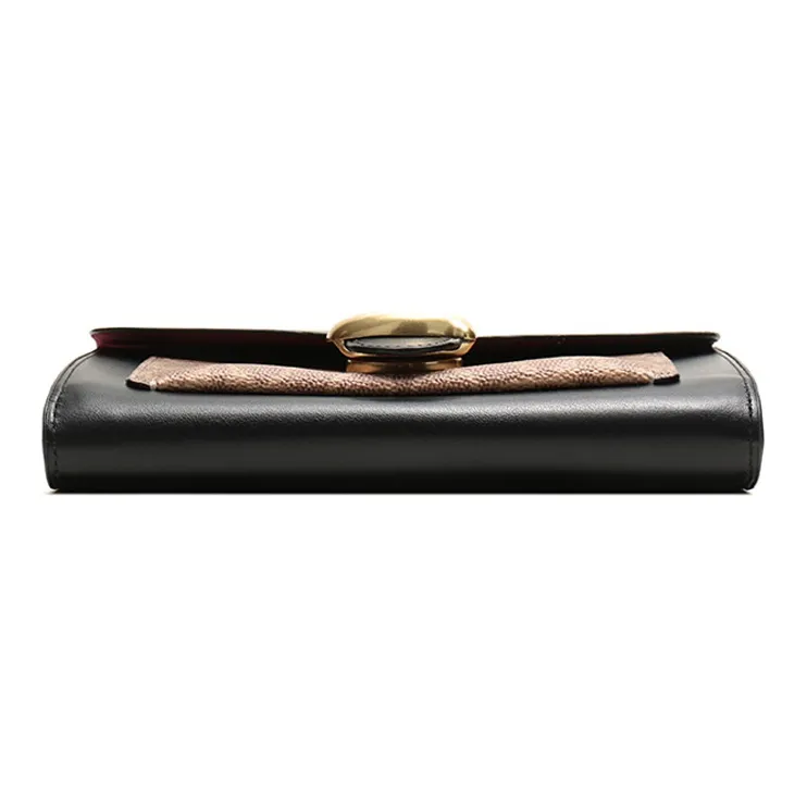 COACH Tabby Canvas Leather Chain Bag Shoulder Bag Crossbody Bag Small Size Women's Black & Brown Monogram-3