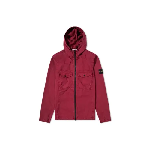 STONE ISLAND Jackets Men Burgundy