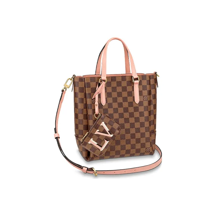 LOUIS VUITTON Belmont Leather Handbag Shoulder Bag Small Size Women's Monogram Pink-0
