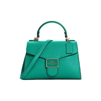 COACH Pepper Fabric Shoulder Bag Crossbody Bag Handbag Small Size Women's Green