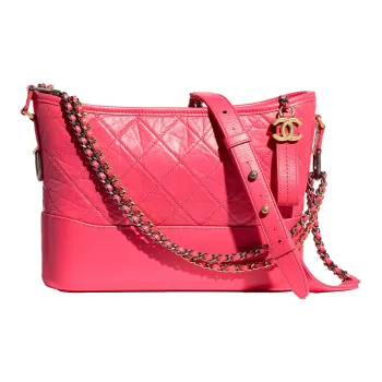 CHANEL Calfskin Hobo Bag, Handbag, Shoulder Bag, Crossbody Bag Women's Strawberry Pink