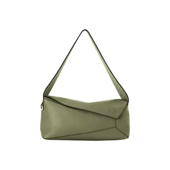 LOEWE Puzzle Hobo Bag In Nappa Calfskin Avocado Green