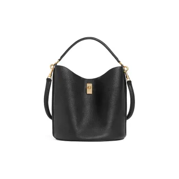 CELINE 16 Calfskin Bucket Bag, Crossbody Handbag, Shoulder Bag Women's Black