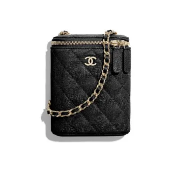 CHANEL Calfskin Camera Bag With Cell Phone Pouch Shoulder Bag Crossbody Bag Regular Women's Black