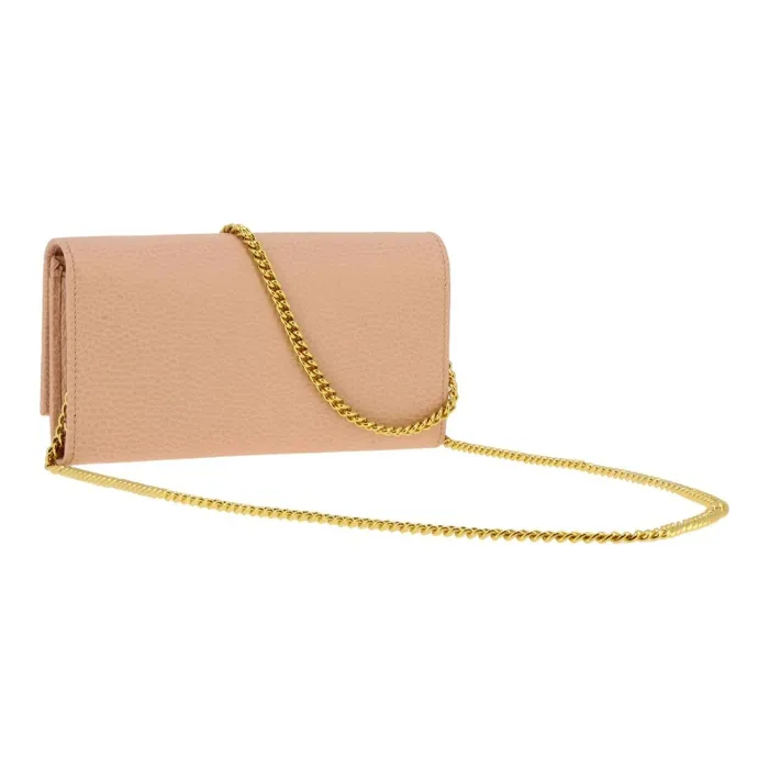 GUCCI Marmont Leather Wallet Crossbody Bag Shoulder Bag Women's Pink-1