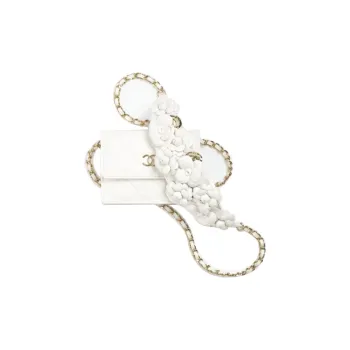CHANEL Lambskin Shoulder Bag, Crossbody Bag Women's White