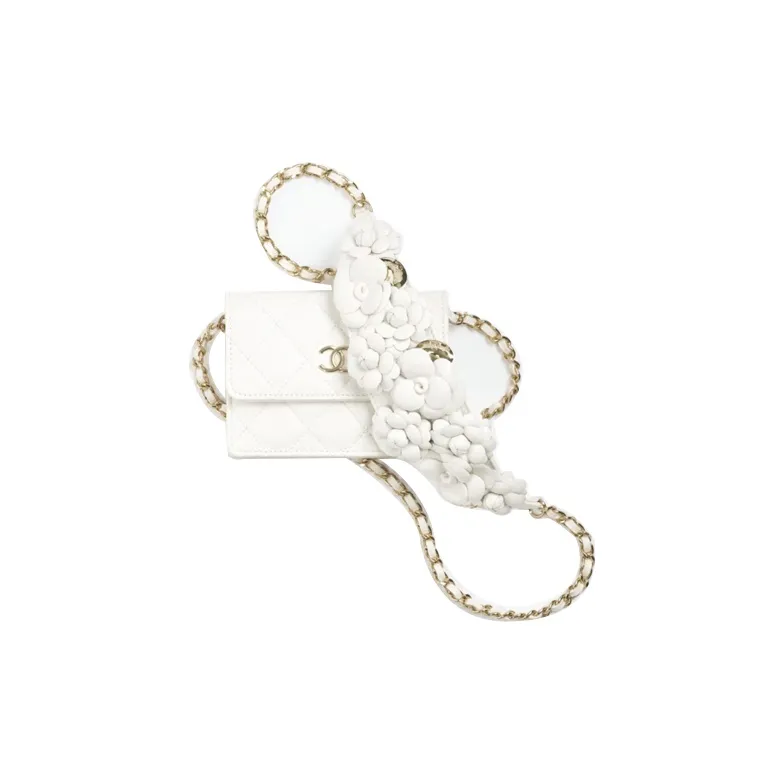 CHANEL Lambskin Shoulder Bag, Crossbody Bag Women's White-0