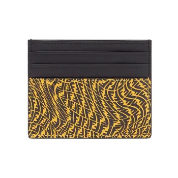 FENDI Card Holder Ff Vertigo Yellow