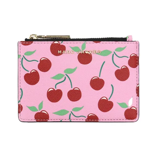 MARC JACOBS Wmns MJ Printing Leather Card Package Pink Female Card Holder