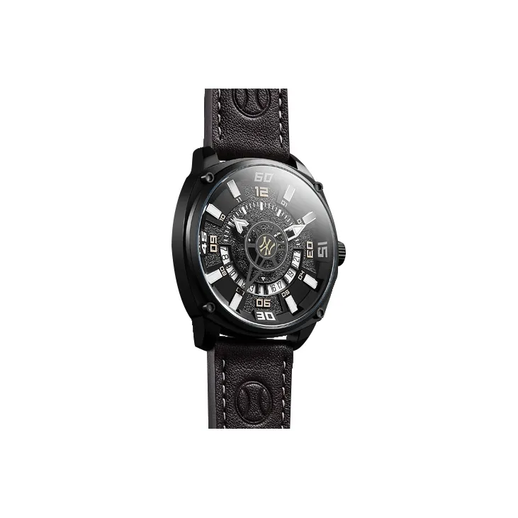 MLB Wrist Watch Automatic Mechanical Movement Leather Watch Bands 43 Black Dial Men's Watches MLB-TP011-2-3