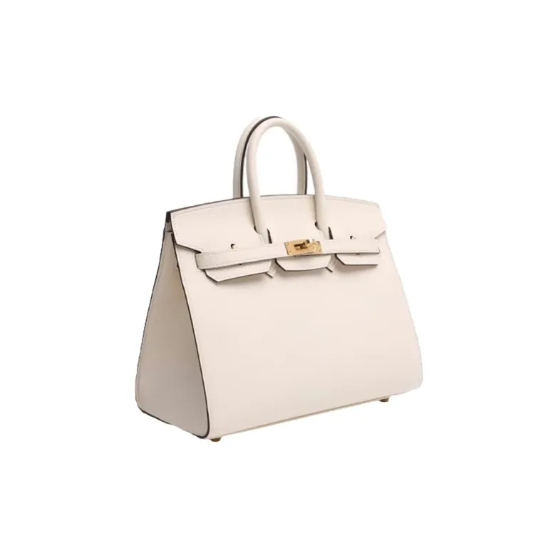 HERMES Epsom Leather Birkin Bag Handbags Large Size Women's Cream White-1