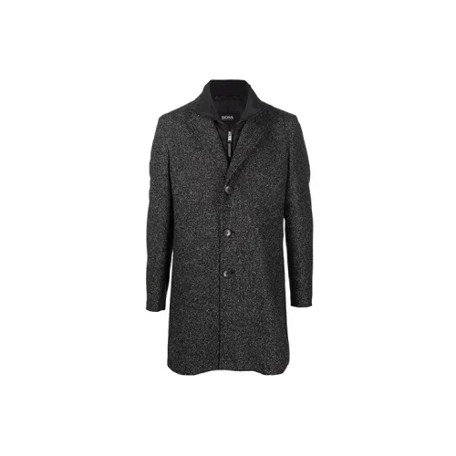 HUGO BOSS Coats Men Black