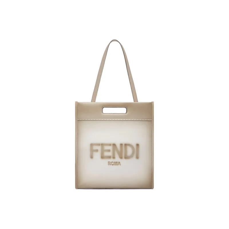 FENDI Cow Leather Handbag Clutch Men's Light Gray/Gradient Color Changing-1