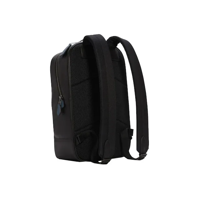 COACH Westway Canvas With Leather Backpack Large Size Men's Dark Blue & Red-1