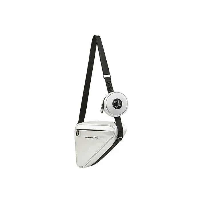 PUMA × PRONOUNCE Collaboration Fabric Shoulder Bag Crossbody Bag Regular Unisex Silver-0