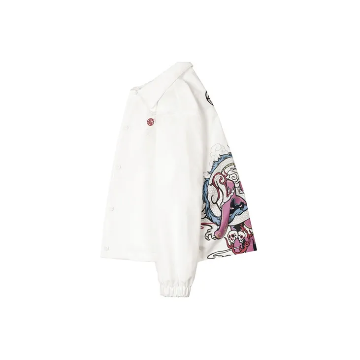 WOOKONG Coach Jacket Unisex White-2