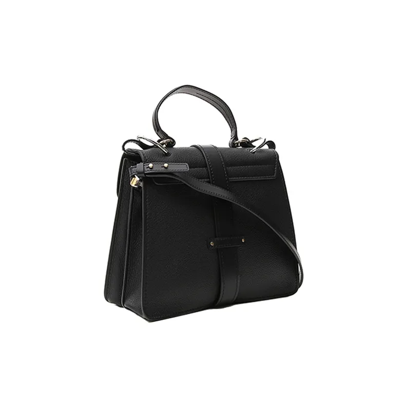Chloe Calfskin Shoulder Bag, Crossbody Bag, Handbag Medium Size Women's Black-1