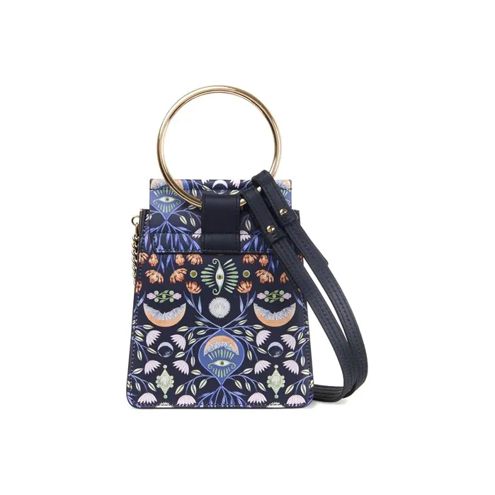 Chloe Faye Calfskin Handbag Shoulder Bag Crossbody Bag Mini Women's Dark Blue/Multicolor-1