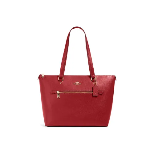 COACH Gallery Leather Tote Bag, Shopping Bag, Shoulder Bag Regular Women's Red