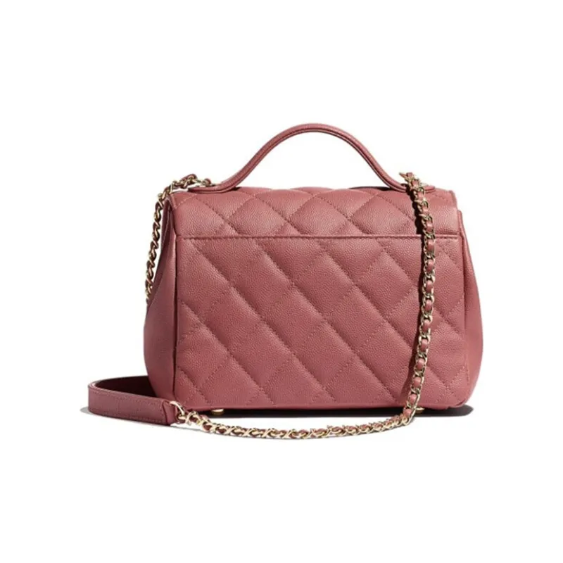 CHANEL Grain Calfskin & Metal Mini Square Flap Bag, Handbag, Shoulder Bag, Crossbody Bag Trumpets Women's Pink-1