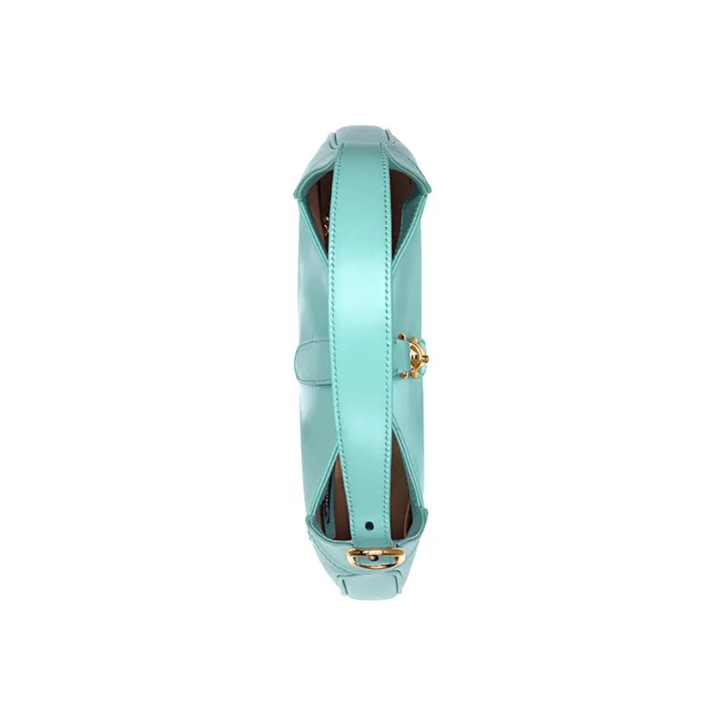 GUCCI Jackie 1961 Leather Crescent Shoulder Bag Shoulder Bag Women's Peacock Blue-5