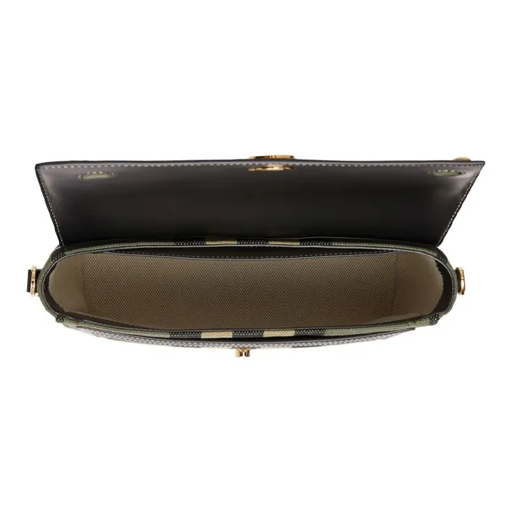 Burberry Canvas With Leather Messenger Bag, Canvas Bag, Shoulder Bag, Crossbody Bag Men's Green-3