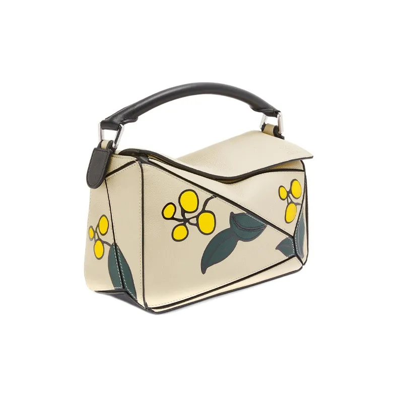 LOEWE Puzzle Calfskin Shoulder Bags Sling Bag Fanny Pack Women's Light Oat-1