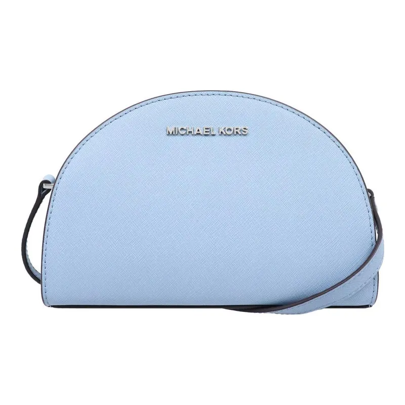 MICHAEL KORS Jet Set Travel Leather Crescent Bag Clutch Shoulder Bag Crossbody Bag Women's Light Blue-0